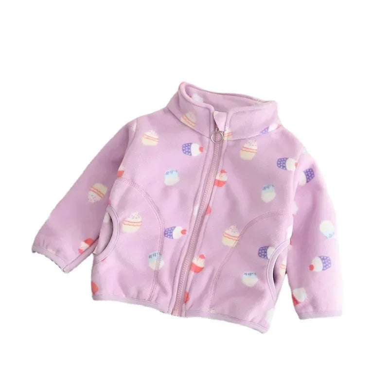 New Autumn Winter Fashion Children Girl Clothes Baby Jacket Kids Cute Thick Coat Toddler Casual Cotton Costume Infant Sportswear