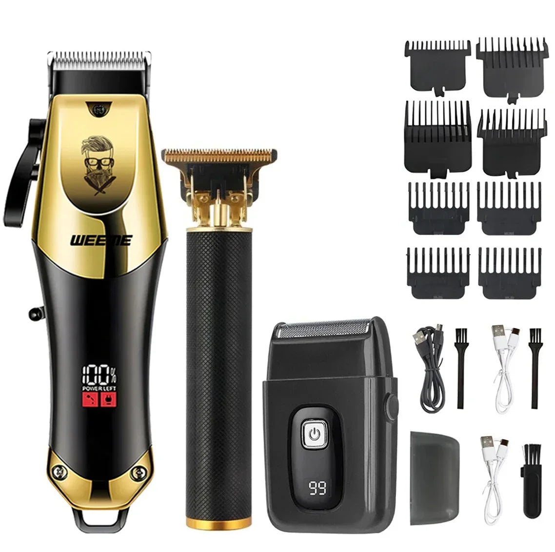 Maxy New Retro T9 Hair Clipper For Men, Electric Shaver, Rechargeable Hair Clipper, Portable Cordless Beard Trimmer