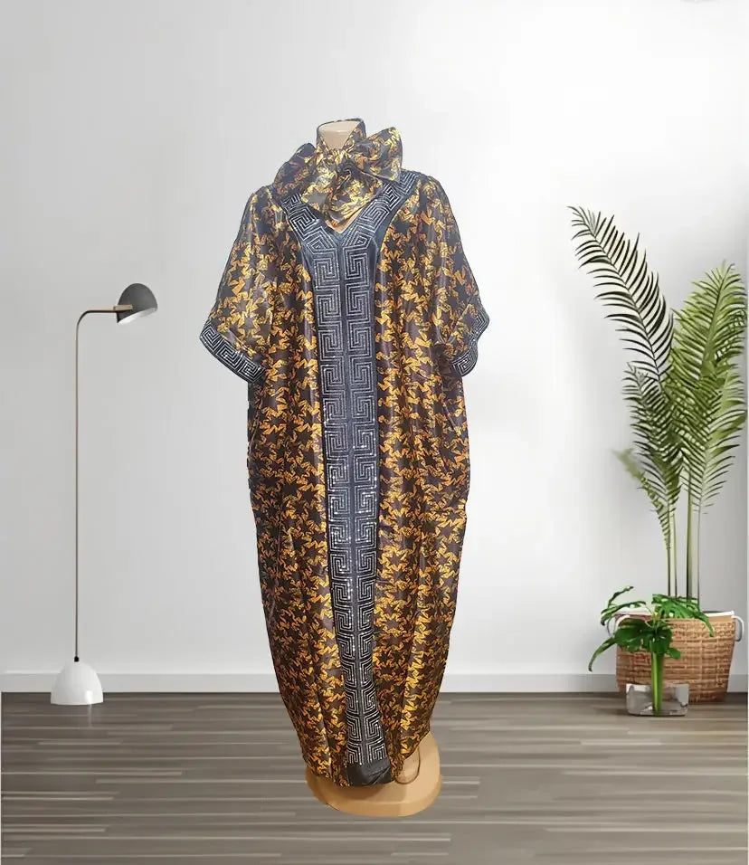 Amay Dresses for Women Evening Party Dashiki Africa Clothes Robe Plus Size Luxury Dubai Kaftan Abaya Muslim Maxy Dress
