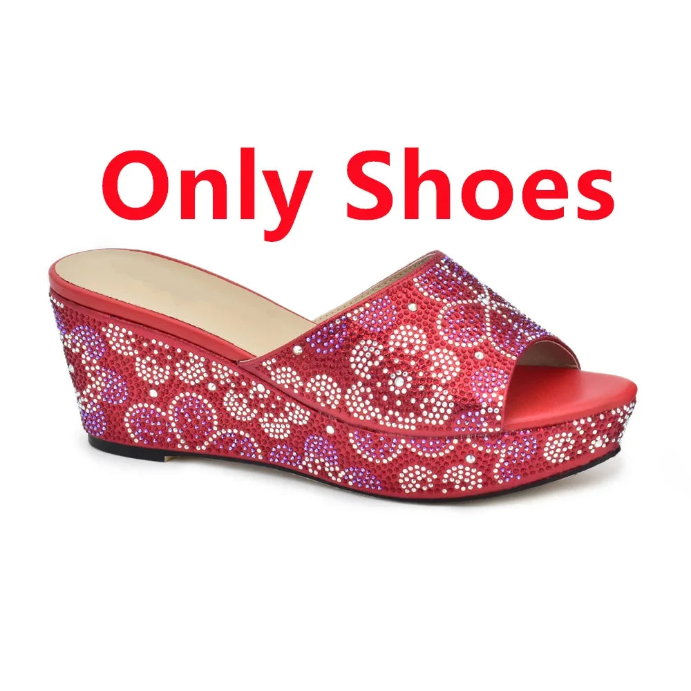 Maxy New Arrival High Quality Women Shoes and Bags To Match Set Italy Shoes and Matching Purse for Women Party Summer Shoes Big Size