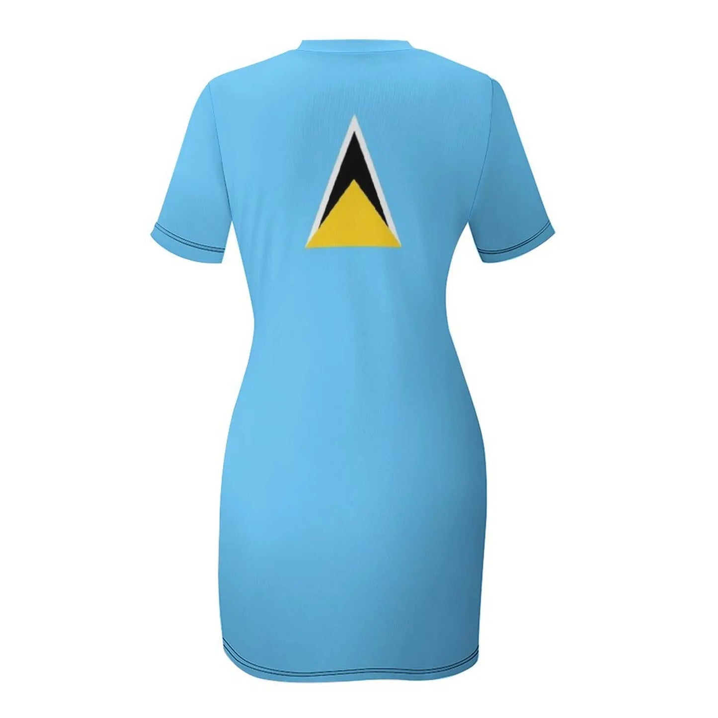 SAINT LUCIA Flag Gifts, Masks, Stickers & Products (N) Short Sleeved Dress festival outfit women Evening dresses
