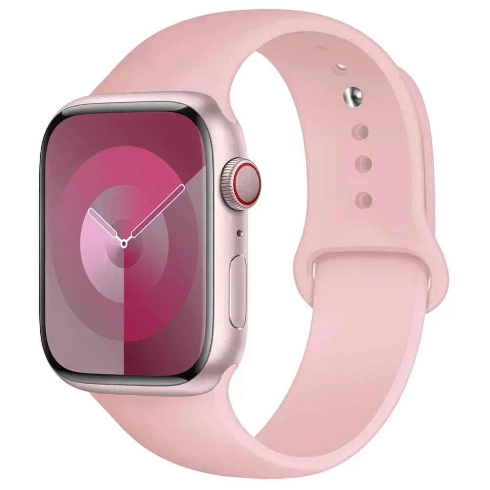 Maxy Silicone Band For Apple Watch strap 44mm 45mm 40mm 41mm 42-46mm sport bracelet iwatch series 8 7 6 5 4 9 10 11 SE-Ultra 2/3 49mm