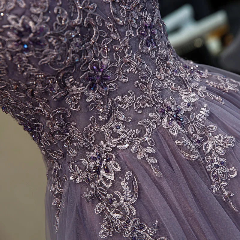 Maxy Elegant Club Banquet Purple Strap Dress Vocal Art Exam Senxi Colorful Silk Fairy Air Silk Dress Hosting Evening Dress