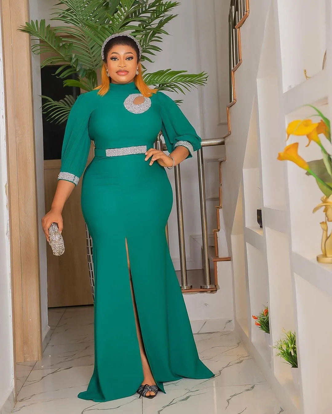 Maxy Elegant Plus Size Party Dresses for Women Sexy Bodycon Maxy Long Dress Fashion Wedding Evening Gowns Ankara Outfit