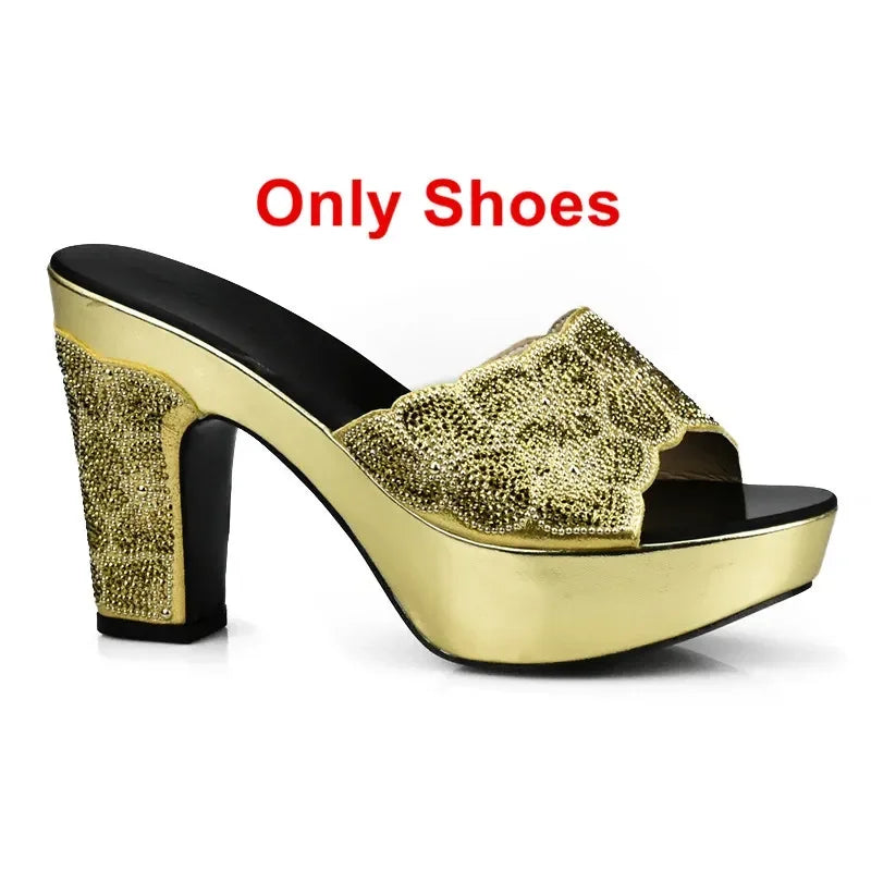 Maxy New Arrival Elegant Shoes and Bag Sets for Women African Matching Shoes and Bags Italian in Women Wedding Shoes Bride