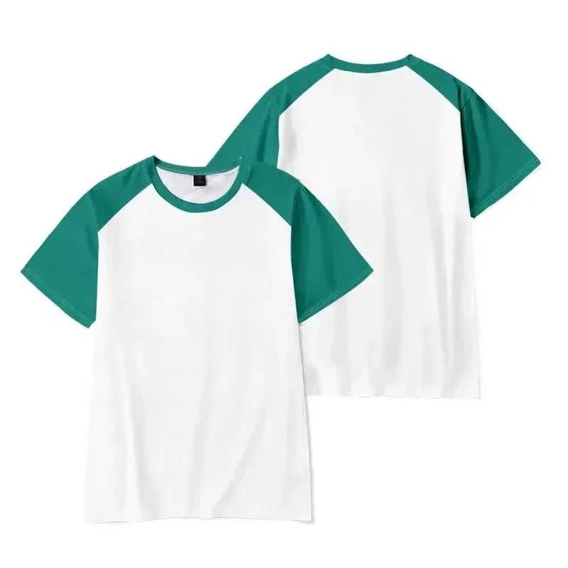 Maxy Calamari Game Cosplay Costume Green Tracksuit Outfits Jacket T-shirt Pants 001 456 230 Teenagers Sweatshirt Adult ★ ★