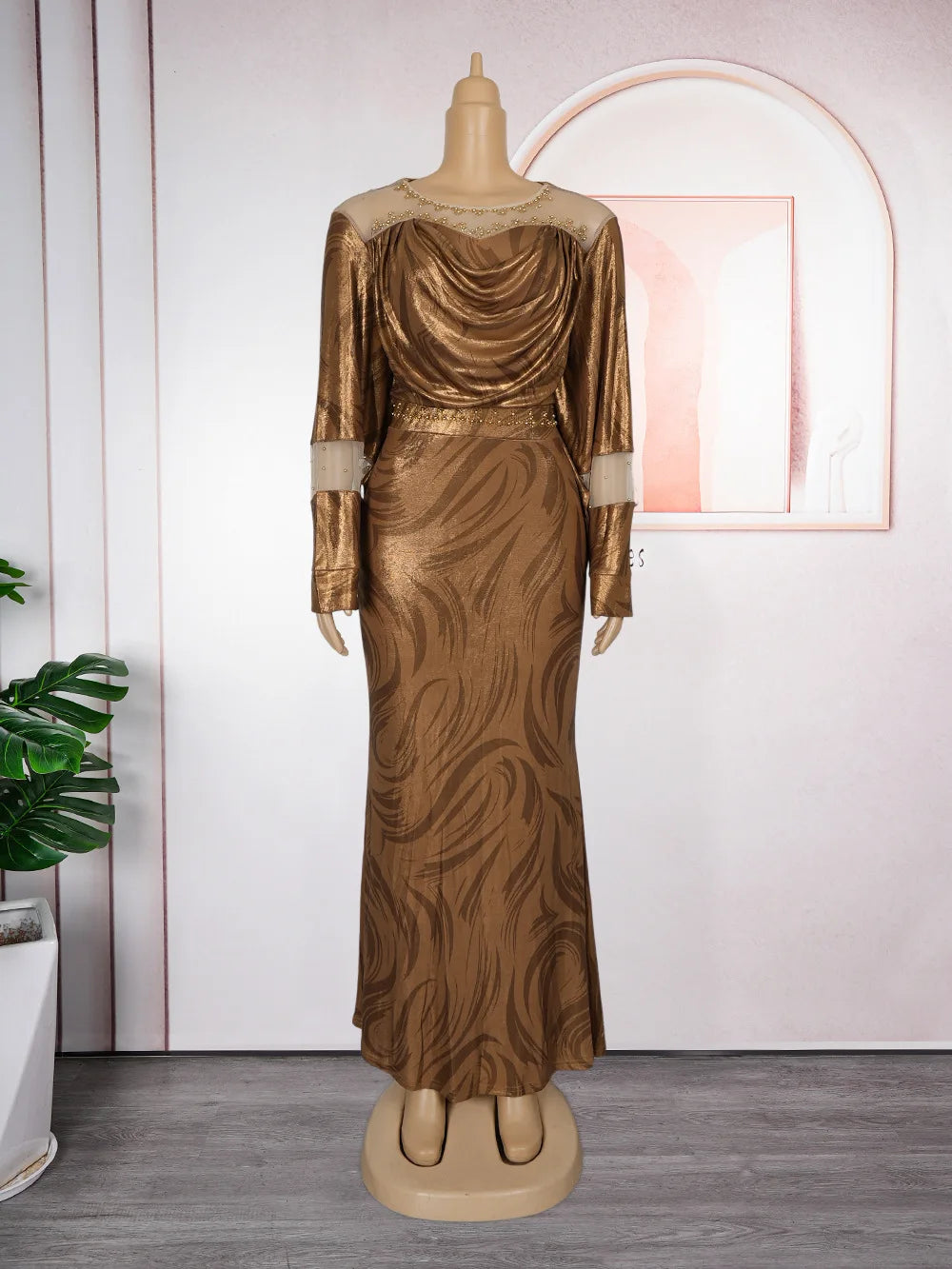 Maxy Party Dresses for Women New Fashion Dashiki Ankara Wedding Evening Gown Elegant Turkey Muslim Maxy Dress