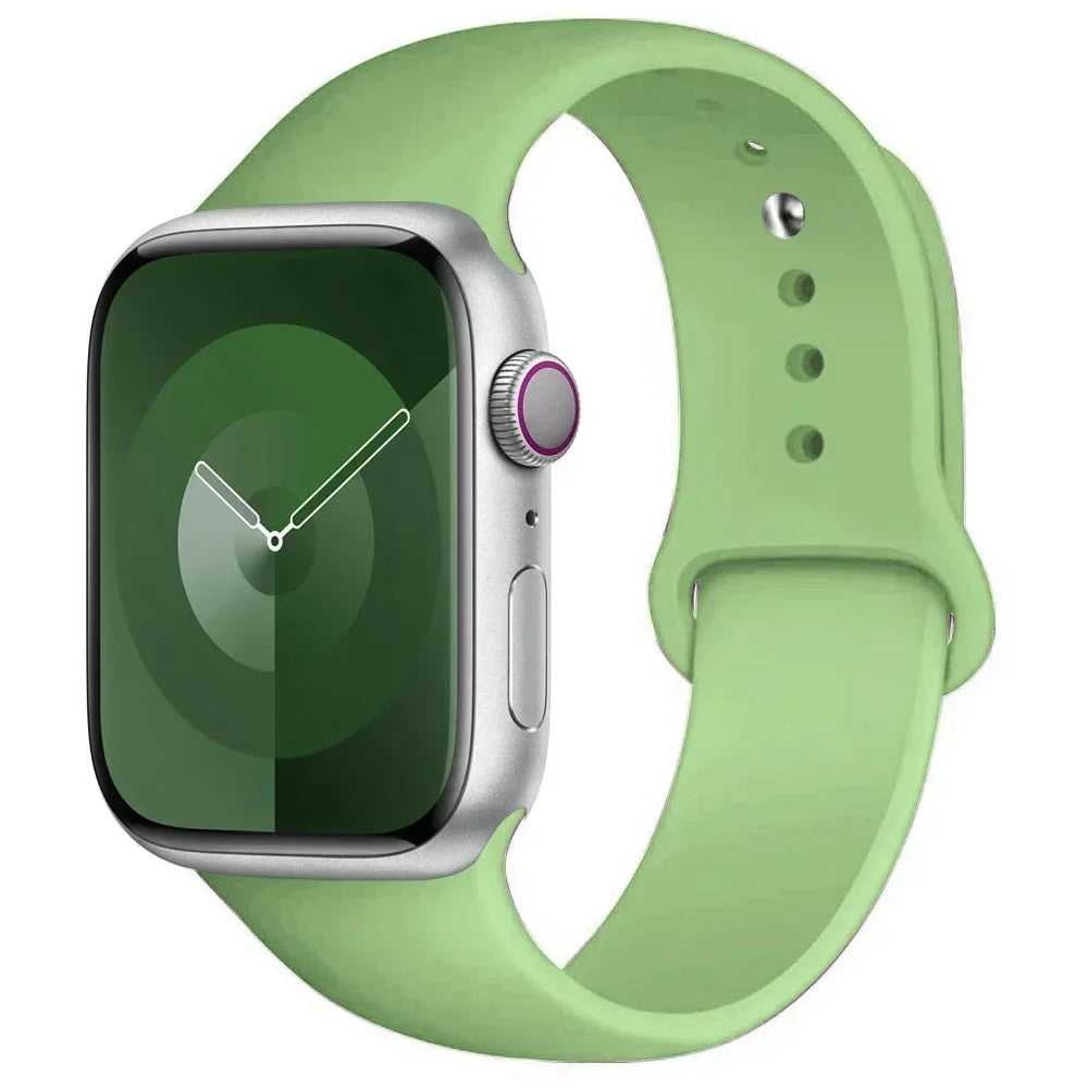 Maxy Silicone Band For Apple Watch strap 44mm 45mm 40mm 41mm 42-46mm sport bracelet iwatch series 8 7 6 5 4 9 10 11 SE-Ultra 2/3 49mm