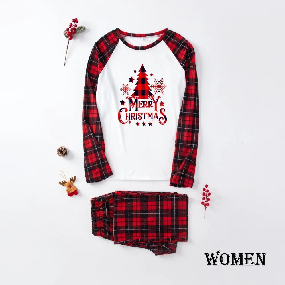 Christmas Family Matching Pyjamas New Casual Loose Sleepwear Xmas Nightwear Family Matching Outfits Adult Kids Pyjamas Set