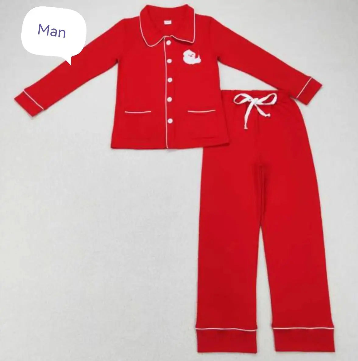 Christmas Family Matching Max Clothes Kids Pajamas Rompers And Adults Outfits Red Cotton Children Boutique Clothes