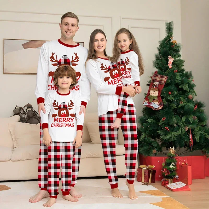 Father Mother Kids Max Clothes Pajamas Fashion Family Christmas Xmas Matching Pajamas Set Mom Daughter Son Sleepwear Look Outfits