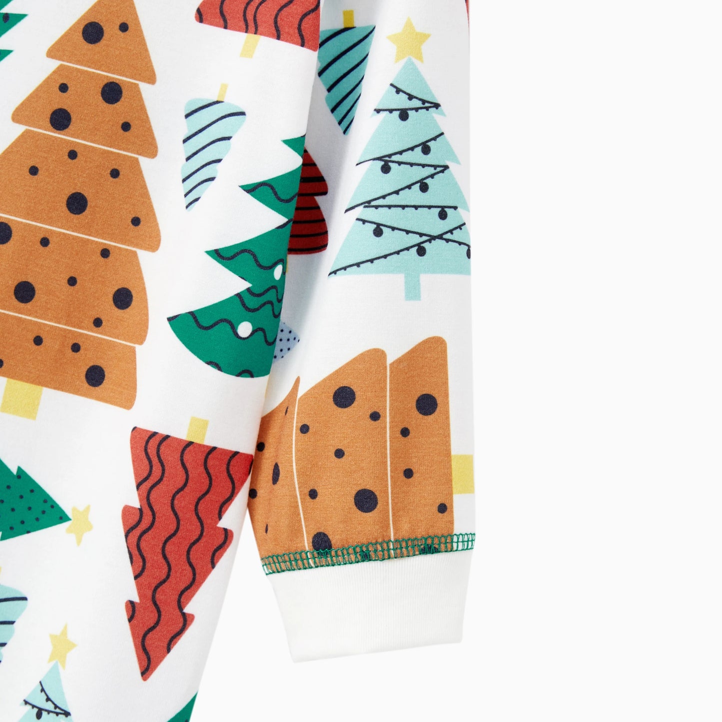 PatPat Christmas Pajamas Sets Family Matching Allover Christmas Tree Pattern Drawstring and Pockets Holiday