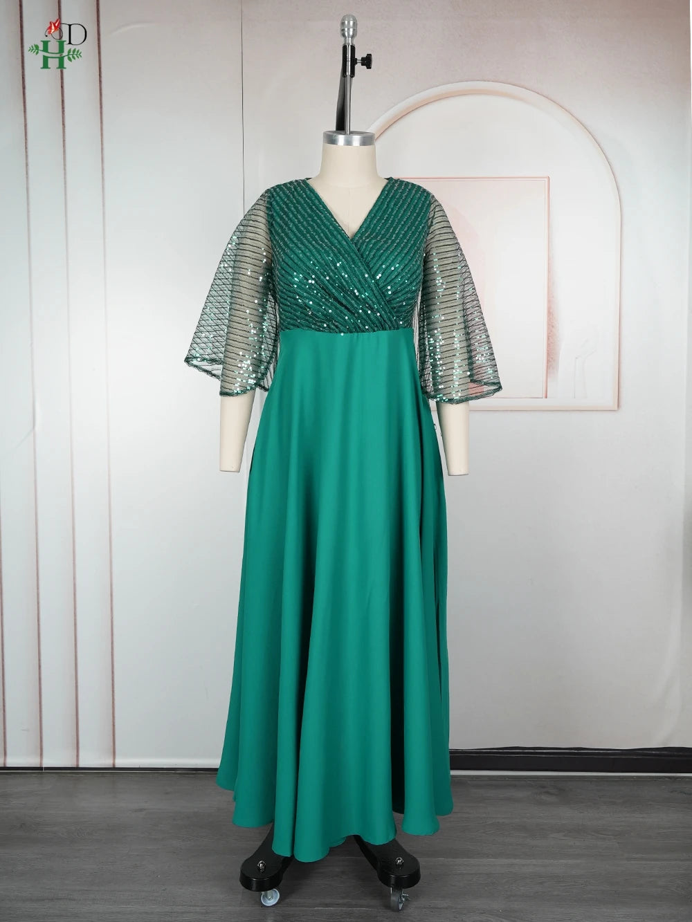Amay H&D For African Women Plus Size Clothes Luxury Wedding Party Maxy Fashion Dresses Evening Gown Turkey Sequin Robe Dress New