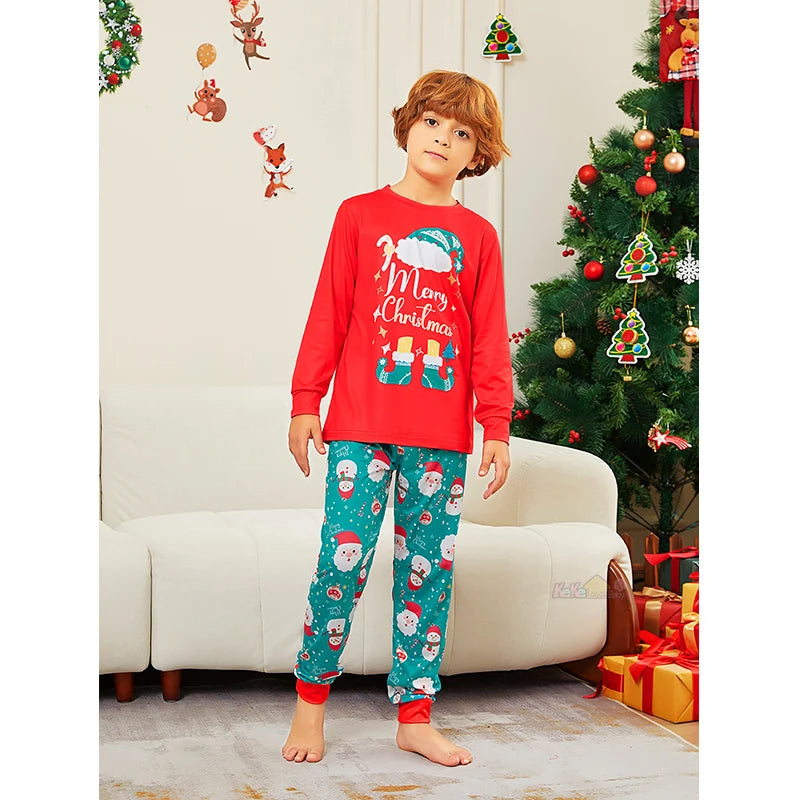 Maxy Christmas Matching Family Pajamas Outfits Adult Kids Father Mother Clothes Xmas Sleepwear Baby Boy Girl Pyjamas Family Look