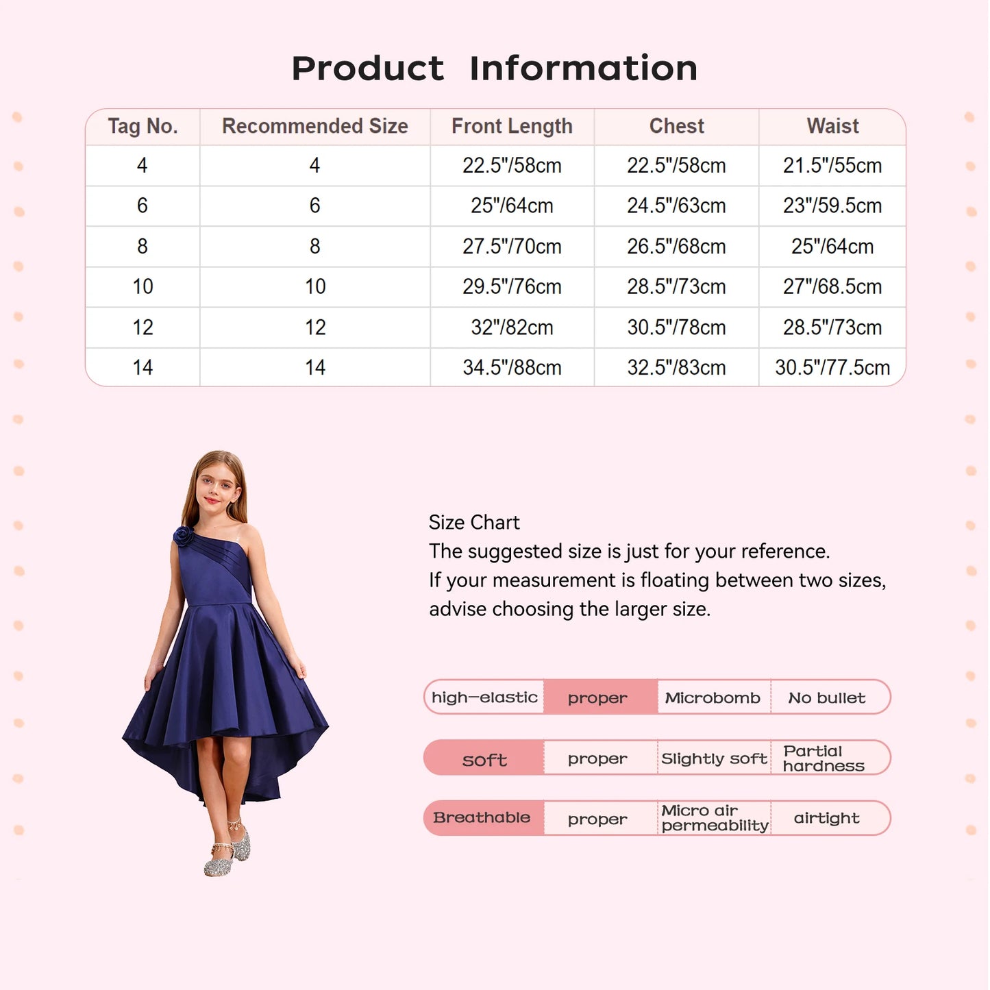 Maxy Princess Kids Flower Girls Elegant Wedding Party Dress One Shoulder Irregular Hemline Dresses Pageant Evening Birthday Banquet Prom Gown