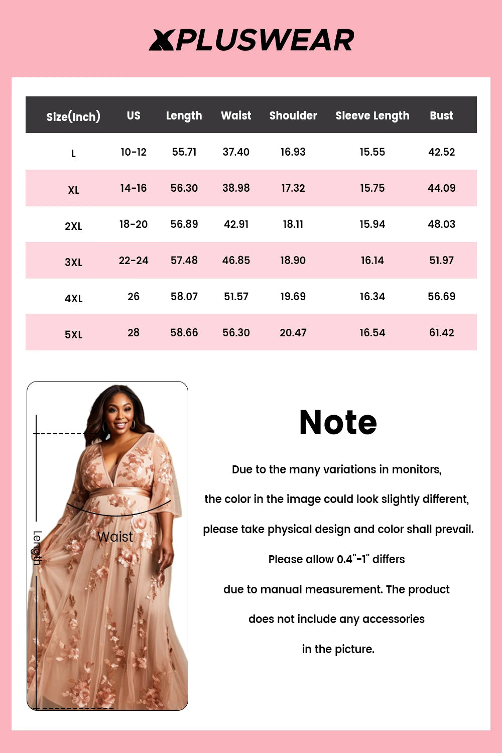 Maxy Plus Size Mother of The Bride Sequin Rose Gold V Neck Tulle Maxy Dresses