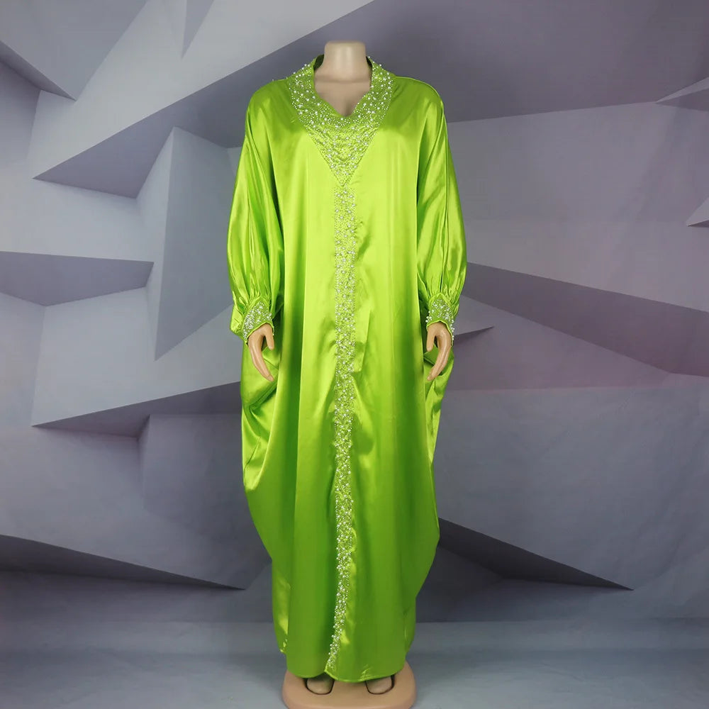 Amay Plus Size Dresses For Women Dubai African Abayas Wedding Party Long Sleeve Robe Turkey Wears Boubou Femme Style Africain