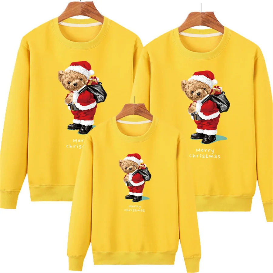 Family Christmas Sweaters Cute Deer Print Jersey Navidad Familia Pijama Christmas Couple Clothes Baby Family Matching Outfits