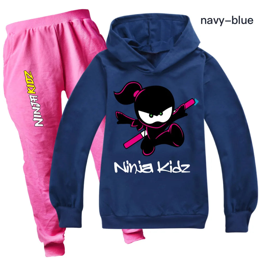 Maxy Fall Boys T Shirts Hoodies 2pcs Sets Toddler Girl Winter Clothes NINJA KIDZ Kids Christmas Clothing Fashion Children Outfits