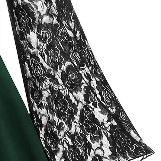Maxy Women's Summer Gothic Mini Dress Large Size Sexy Off Shoulder Lace Bodycon Dresses Flared Sleeve Bandage Party Plus Size