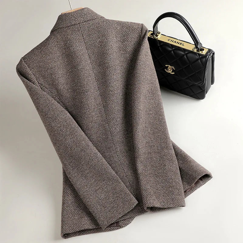 Maxy Women Casual Long Sleeve Slim Blazer Temperament Coat Fashion New Spring Autumn Ladies Office Suit Jacket Female Outerwear