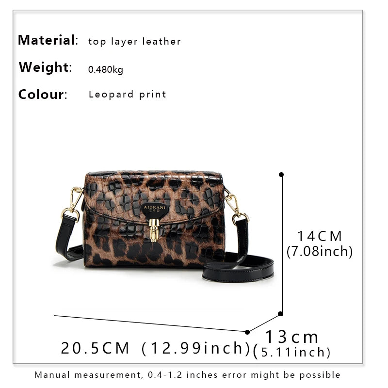 Maxy New Luxury Designer Leopard Genuine Leather Handbags Ladies Fashion Tote Leather Shoulder Women Bags