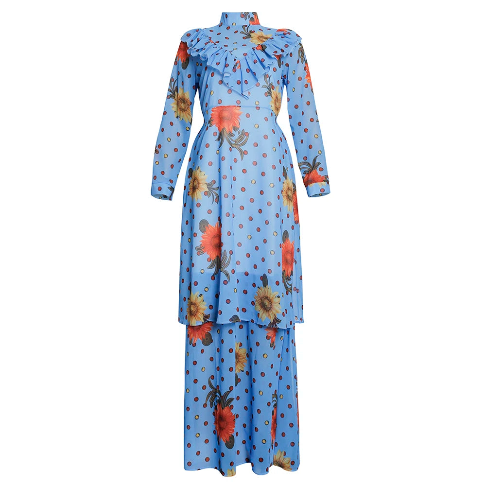 Maxy Two-Piece African Dress For Women Wedding Birthday Party Dresses Dashiki Long Maxy Turkey Outfits Plus Size Ladies Clothing