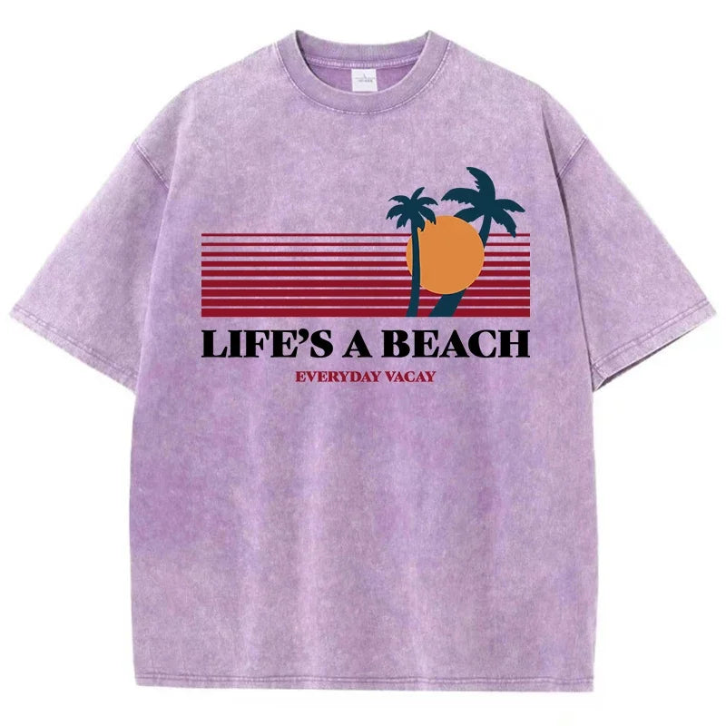 Macy Life'S A Bea Evertday Vacay Printed T Shirts Femme Chic S-Xxxl T-Shirts Design Casual Tee Shirt Senior Street Short Sleeve