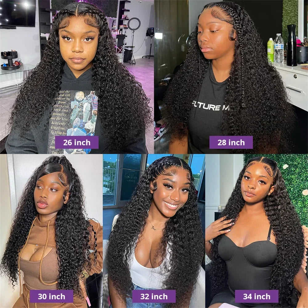 Maxy hd lace wig 13x6 human hair Curly Wig For Women choice Pre Plucked 40 Inch Loose Deep Wave Water wave Frontal Wigs