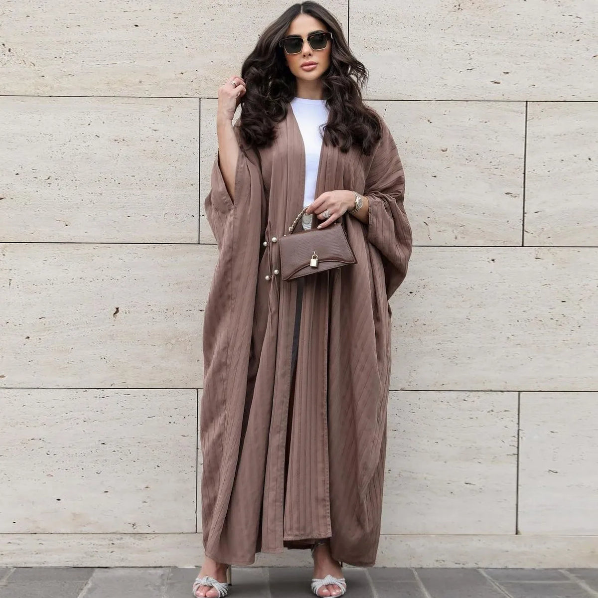 Maxy One Piece Open Abaya Dubai Turkey Kaftan Muslim Cardigan Abayas Dresses For Women Casual Robe Kimono Femme Caftan Islam Clothing