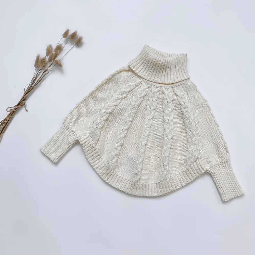 New 2021 Autumn  Kids Girls Long Sleeve Girls' Cloak Thick Thread  Twist Cloak Toddler Girl Sweaters  Winter Clothes for Girls