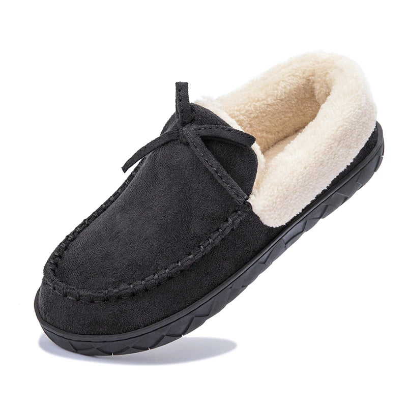 Women Loafers Shoes Warm Moccasins Flat Shoes 2024 Fashion Winter Warm Faux Fur Flock Loafers Ladies Slip On Shallow Boat Shoes