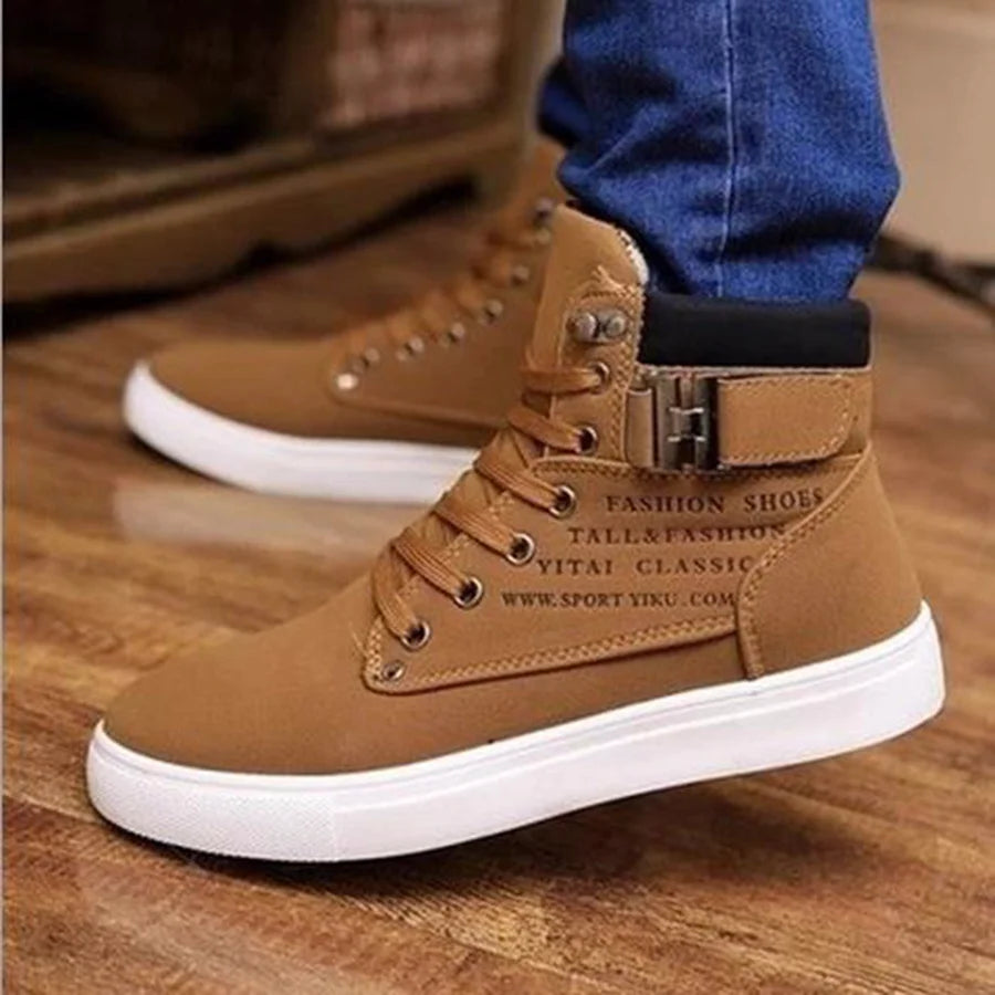 Visco Men Vulcanized Shoes Spring/Autumn Male High Quality England Frosted Suede Casual Green Footwear Winter Comfortable Large Size