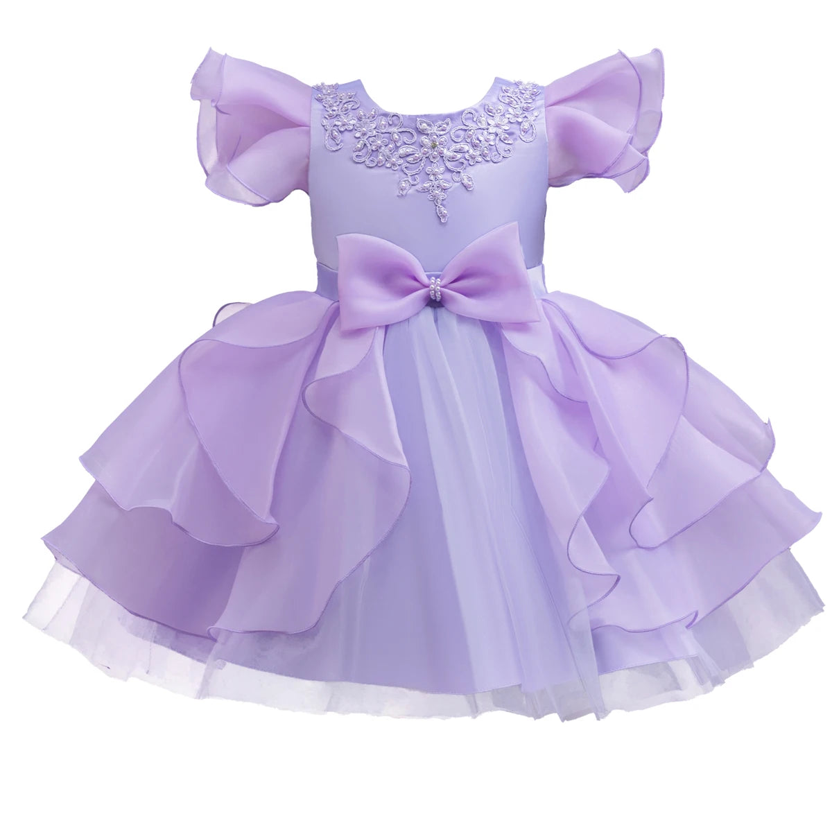 Maxy Princess dress; evening dress; bow puffy dress; stage performance dress; hostess dress; flower girl dress;