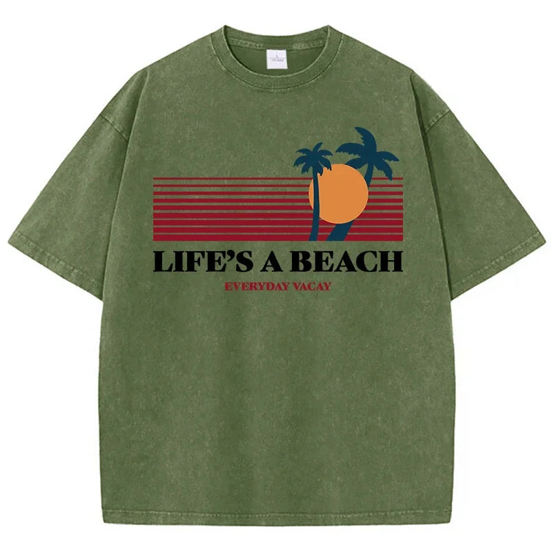 Macy Life'S A Bea Evertday Vacay Printed T Shirts Femme Chic S-Xxxl T-Shirts Design Casual Tee Shirt Senior Street Short Sleeve