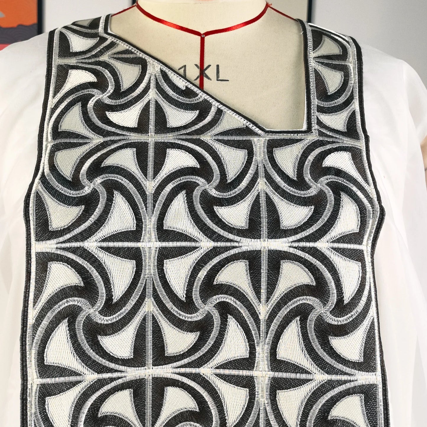 Amay Attire For Women White Abaya Embroidery Plus Size Elegant Party Church Dress With Scarf