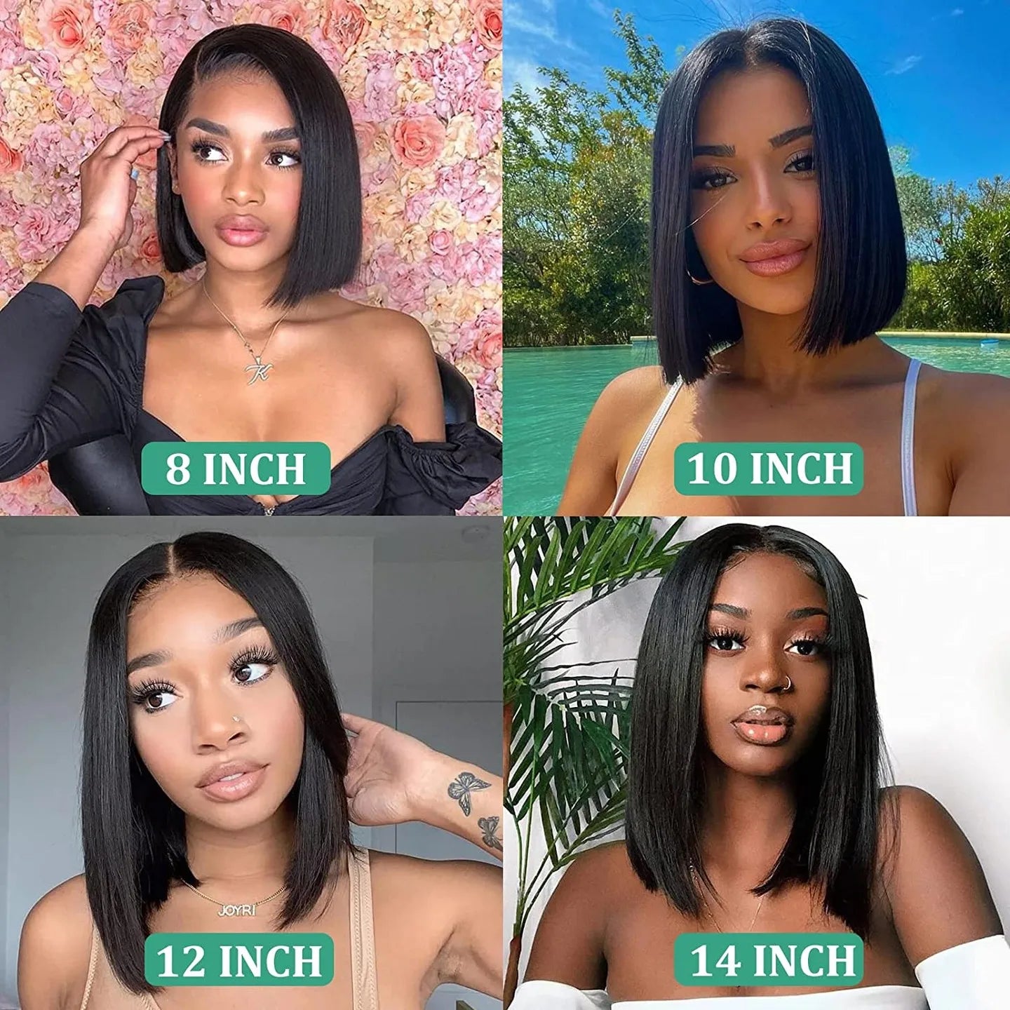 Wear And Go Glueless Wigs Human Hair Bob Straight Pre Cut Lace Front Wigs Human Hair Upgraded No Glue Lace Front Wigs For Women