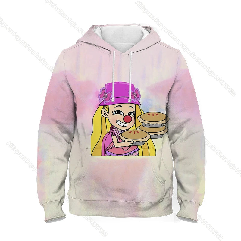 Maxy Kids Diana And Roma Show Clothes Hoody Sweatshirt Baby Girls Cartoon Toddler Boys Pullover Outerwear Children Casual Sweater