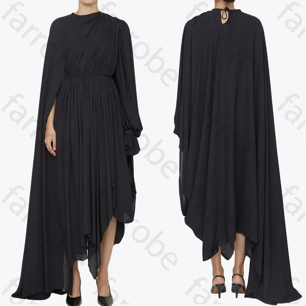 Maxy Sexy Elegant Crepe Midi Dress A-Line Evening Dresses Occasion Formal Exquisite High Quality Prom Party Gown for Women