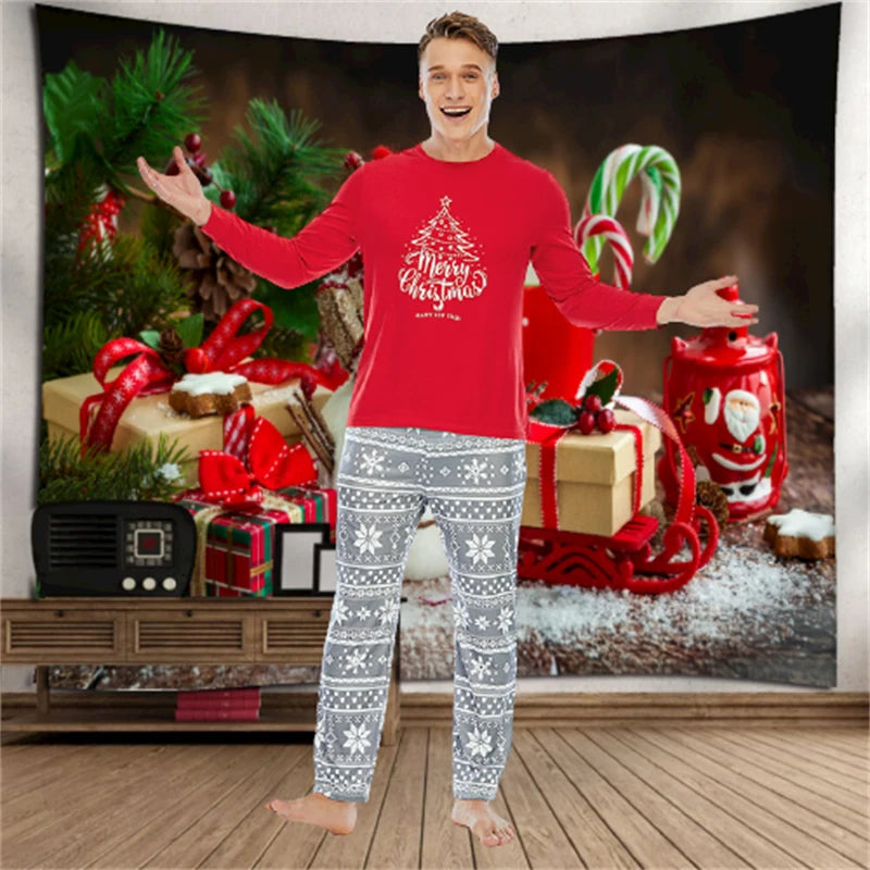 Maxy Christmas Family Matching Clothes Mother Daughter Pajamas Father Son Sleepwear Kids Adult Xmas Costume Pajamas Party Clothing