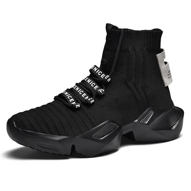 Visco Oversize High Top Platform Sports Shoes Men's Sport Shoes Male Sneakers Socks Mens Running Shoes White Footwear Walking