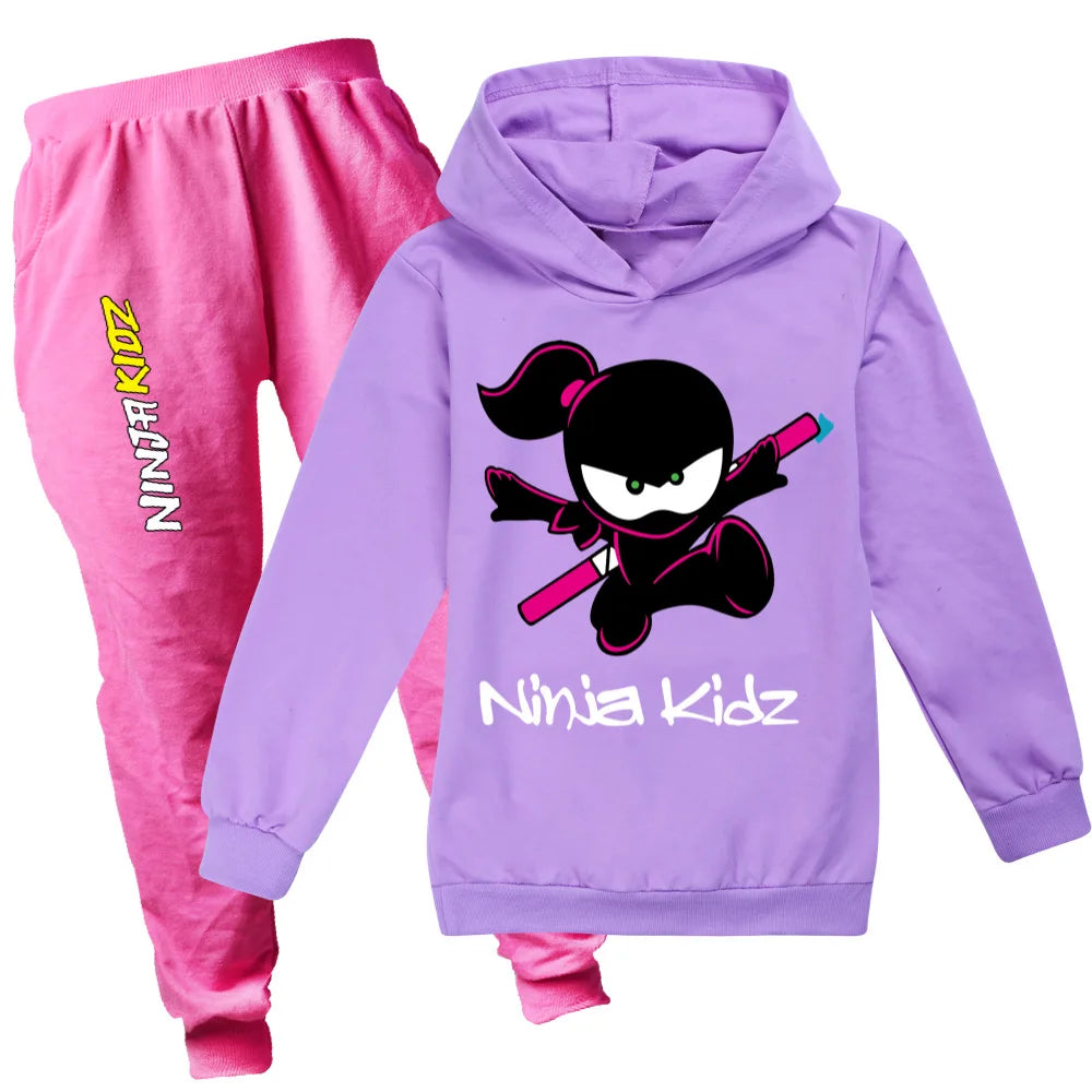 Maxy Fall Boys T Shirts Hoodies 2pcs Sets Toddler Girl Winter Clothes NINJA KIDZ Kids Christmas Clothing Fashion Children Outfits