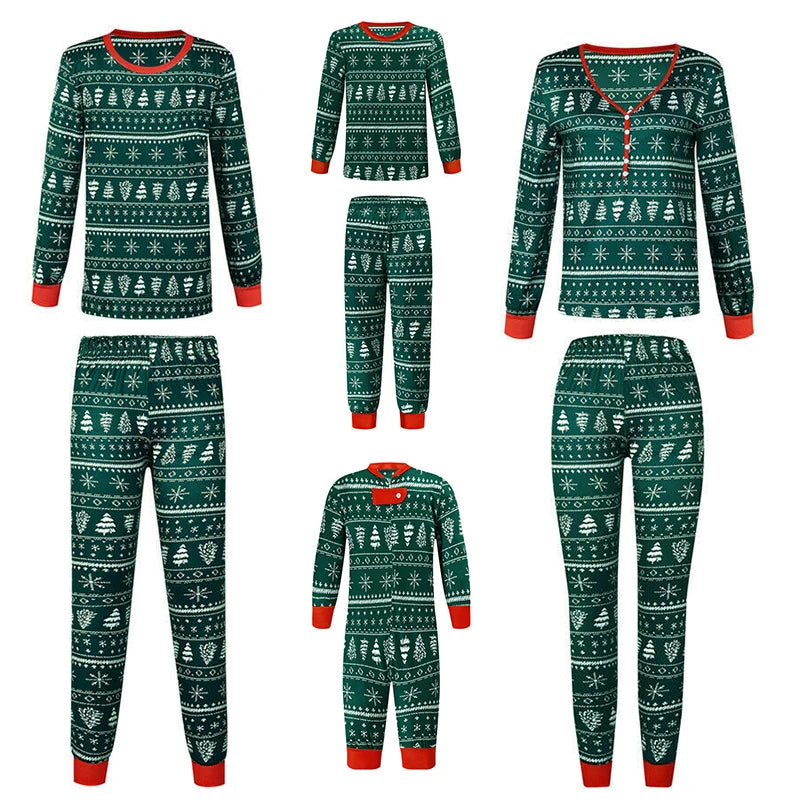 Maxy Christmas Family Matching Pajamas Set Mother Father Kids Clothes Family Look Outfit Baby Girl Rompers Sleepwear Pyjamas