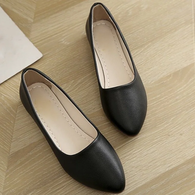 Maxy New women's shoes pointed toe flat soft sole casual women's shoes