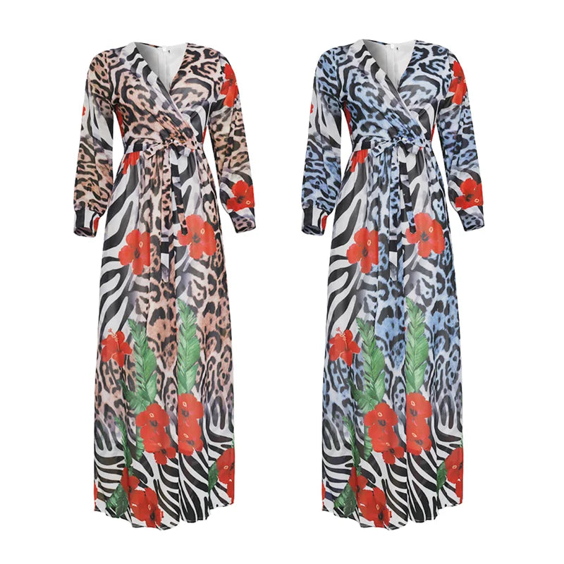 Amay Dresses for Women New Plus Size Evening Party Long Dress Africa Clothing Elegant Kaftan Muslim Chiffon Maxy dress