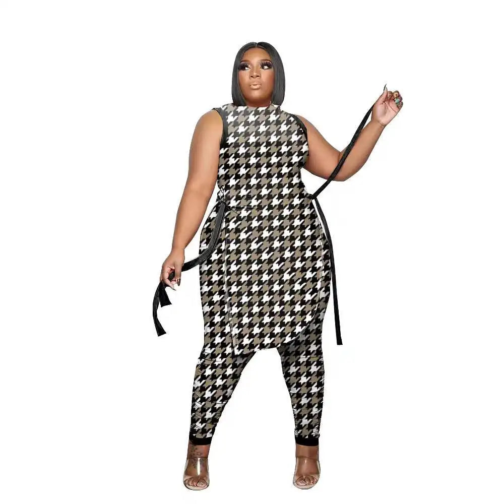 Maxy 2 Piece Women Set African Clothes 2024 Spring Summer New Fashion Sleeveless Top And Pants Suit Party Lady Matching Sets