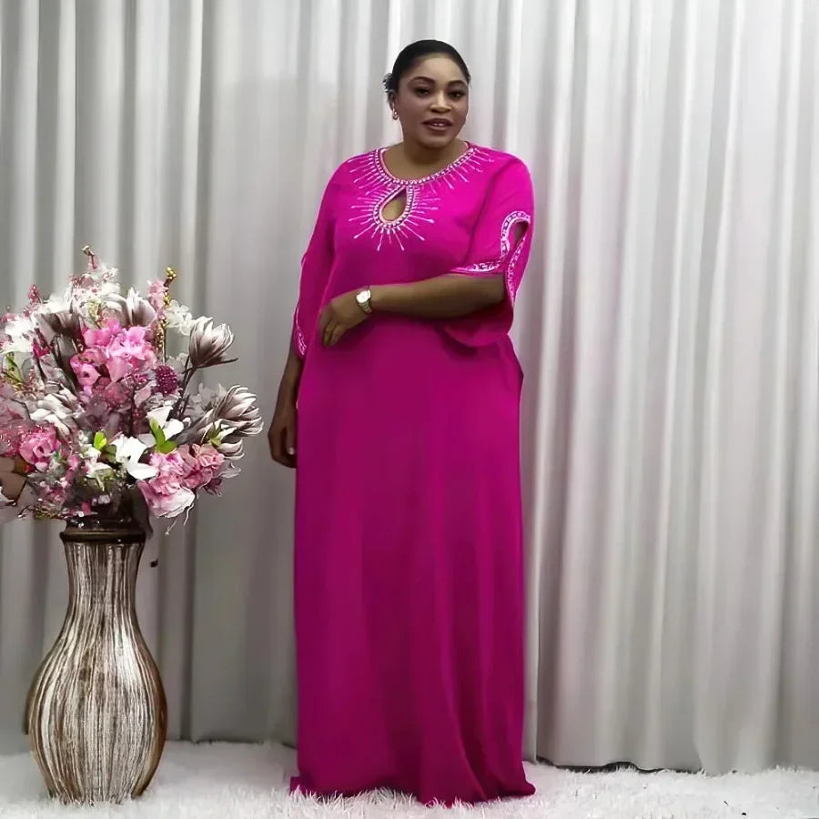 New Arrival turkey dresses for women luxury Rhinestone african dresses for woman Morden Style abaya dubai luxury 2024