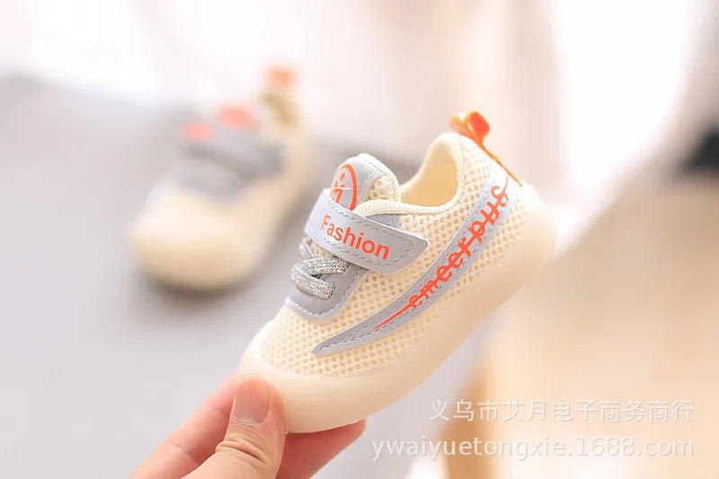 Maxy Boy Toddler Shoes Spring and Autumn New Soft Bottom Non-Slip Baby Mesh Shoes Baotou Toddler Girl Sneakers  Kids Shoes