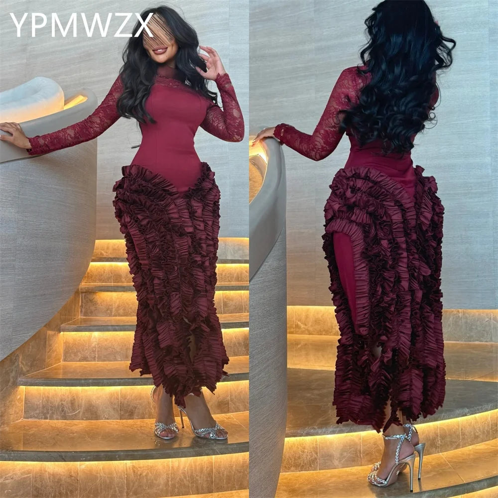 Amay Customized Prom Gown Formal Evening Dress YPMWZX Asymmetrical Column Floor Length Skirts Bespoke Occasion Dresses Women Party Oc