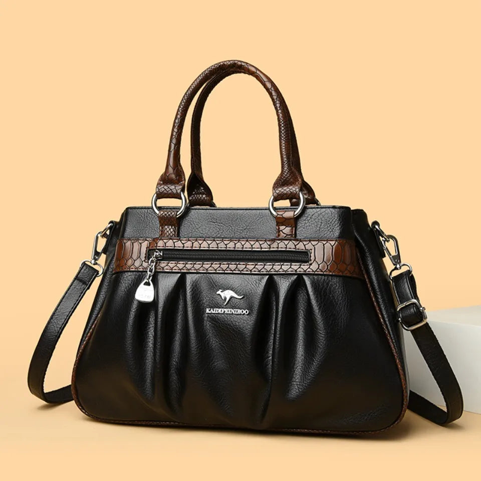 Maxy Three Layers Luxury Casual Tote Women Bag High Quality Leather Ladies Hand Bags for Women Big Shoulder Crossbody Bags Sac A Main